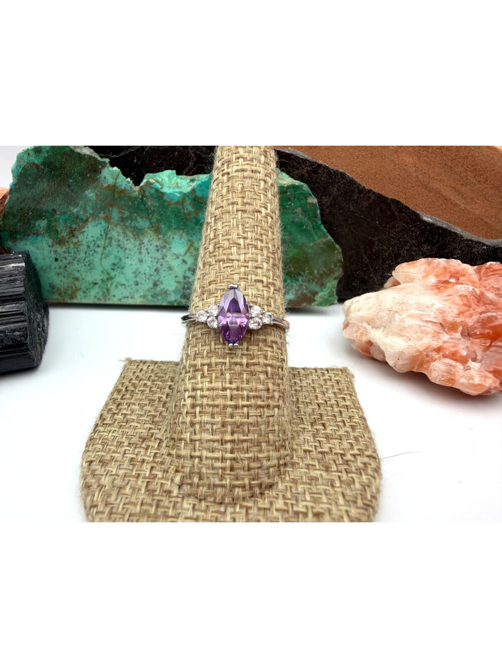 Vintage Sterling Silver Amethyst Ring